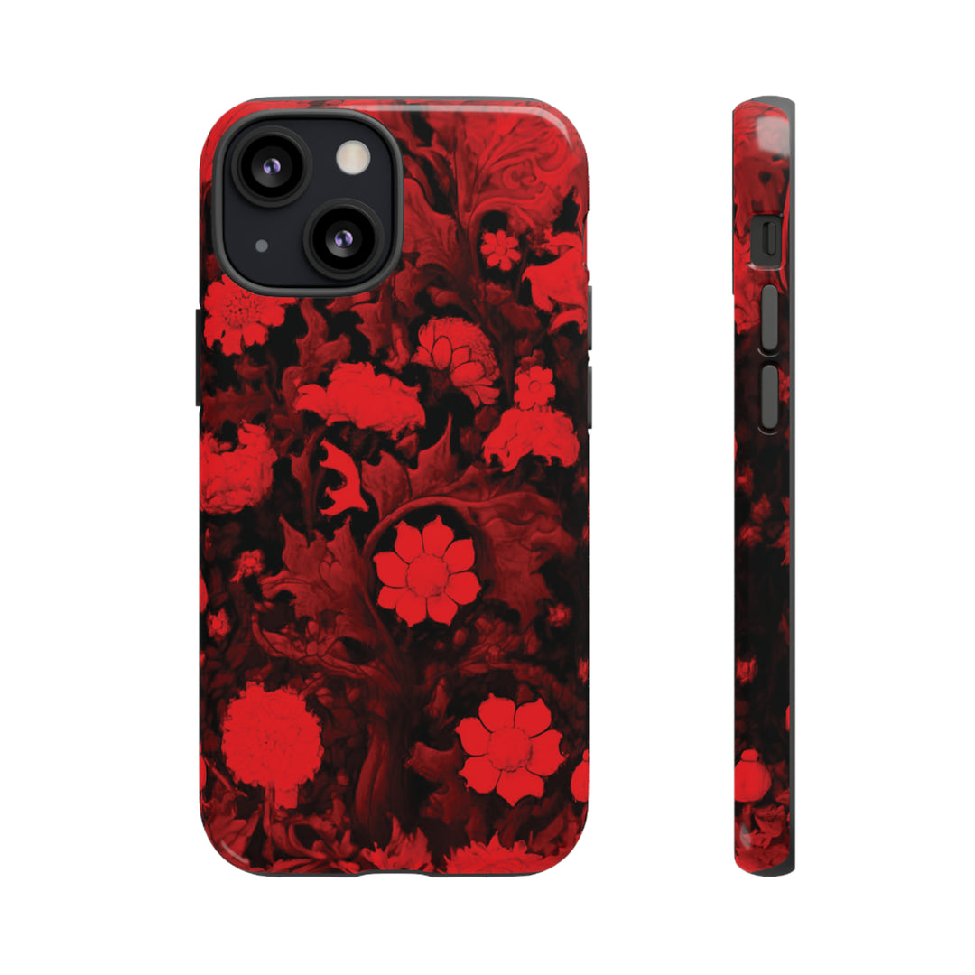 Cool Phone Case | Red Flowers, For iPhone 15 Case | iPhone 15 Pro Case, Iphone 14 Case, Iphone 14 Pro Max Case, Protective Iphone Case - Studio40ParkLane
