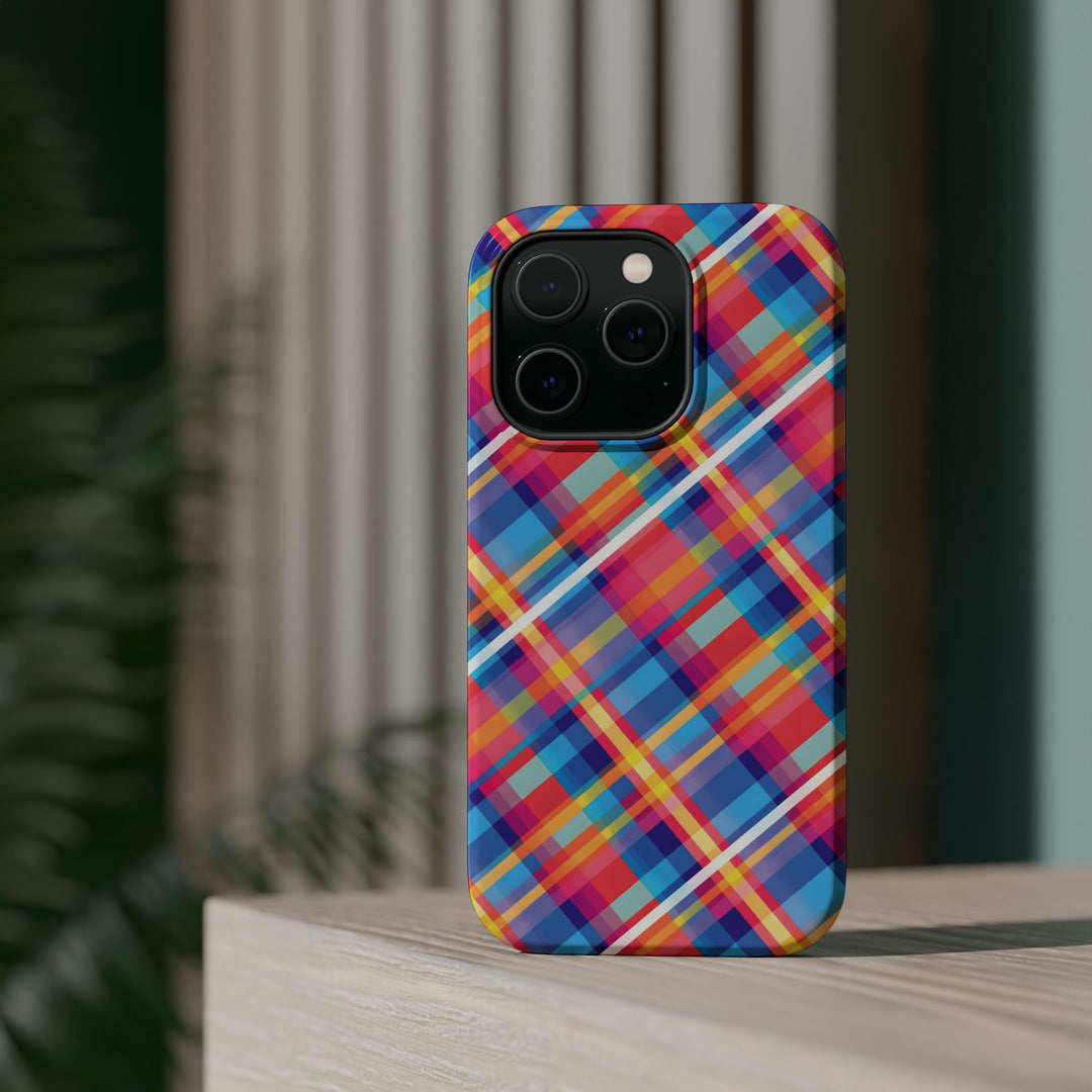 Checkered Plaid Magsafe Gift for Her Cute Phone Case for Iphone, | iPhone 16 | iPhone 15 Pro Max, Iphone 14 Pro Max, 13 12 11 10 9 8 7 - Studio40ParkLane