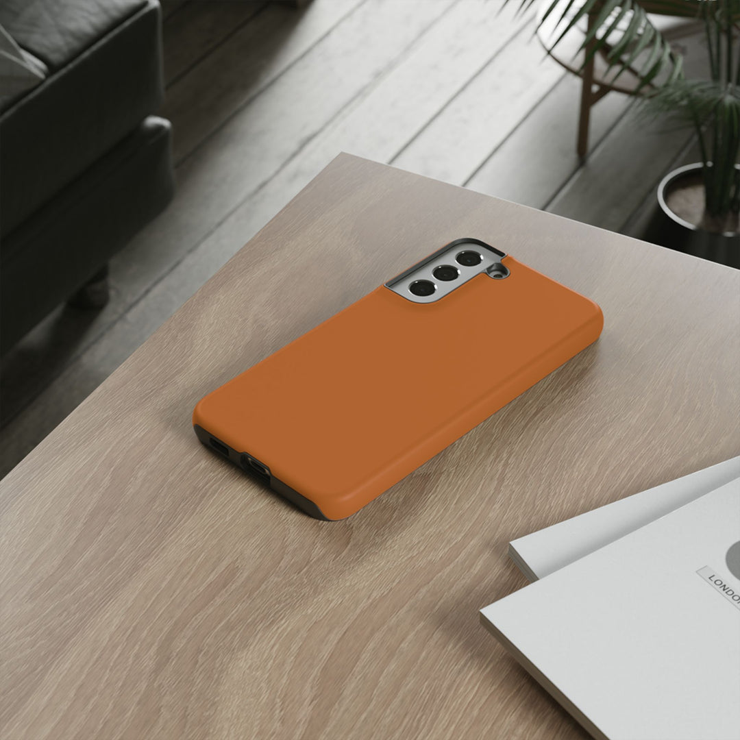 Premium Tough Rusty Brown Orange Gift for Her Cute Phone Cases for Samsung S25 S24, S23, S22, S21, Iphone, 16, 15, 14, 13 Pro Max Ultra - Studio40ParkLane