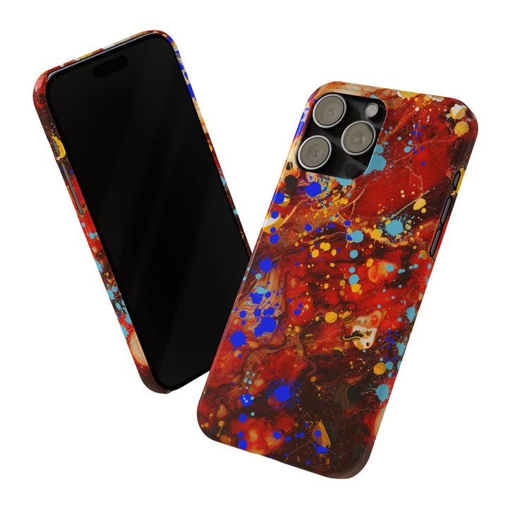 Slim Cute Phone Cases for Iphone - | iPhone 15 Case | iPhone 15 Pro Max Case, Iphone 14 Case, Iphone 14 Pro Max, Iphone 13, Fall Marble Paint Splash - Studio40ParkLane