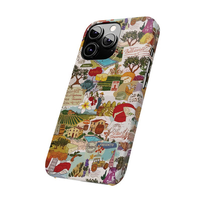Slim Italy Tuscany Coquette Collage Cute Phone Case for Iphone 17 - | iPhone 16 Pro Max Case | iPhone 15 Case Iphone 14 13 12 11 10 9 8 7 - Studio40ParkLane