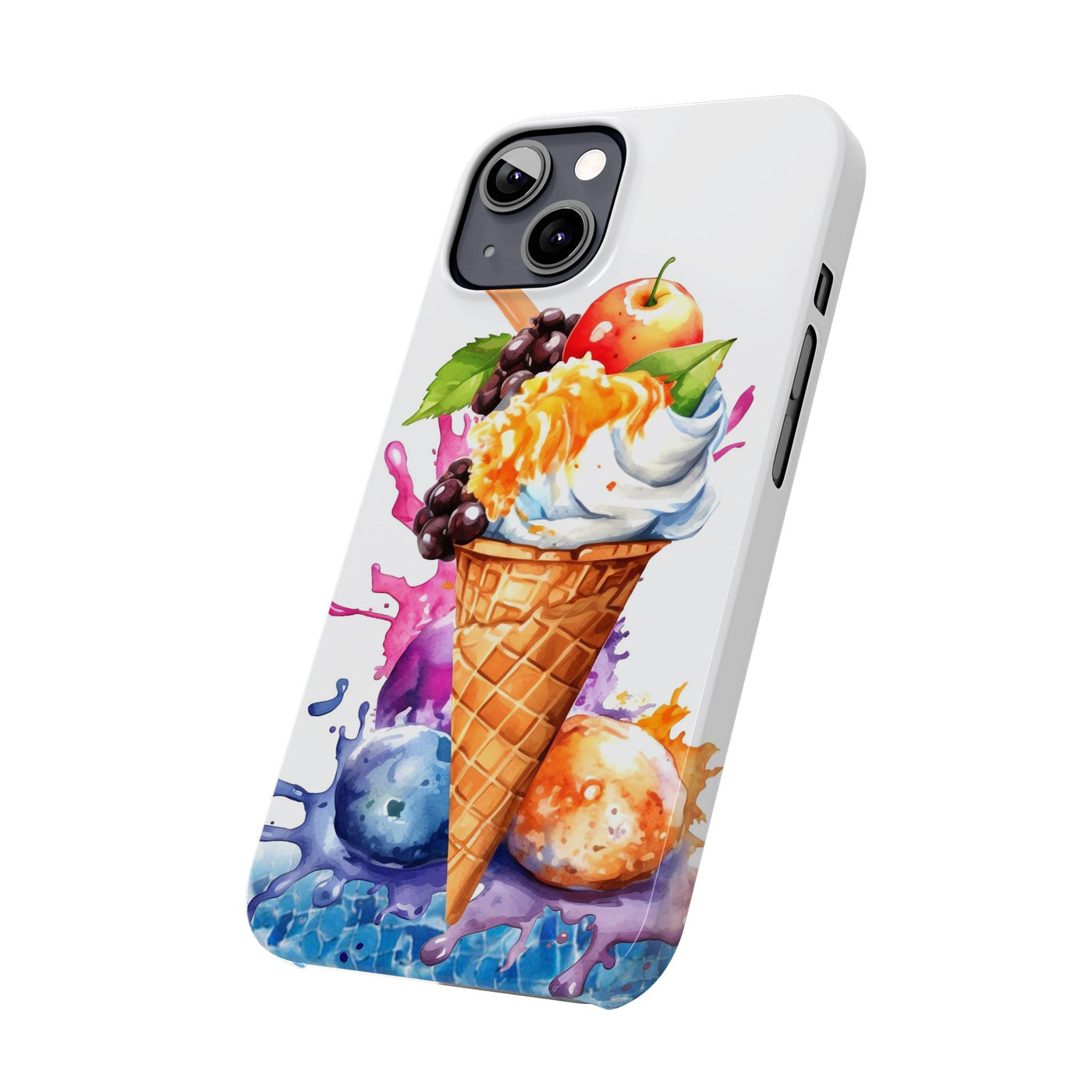 Slim Summer Ice Cream Cone Slim Cute Phone Cases for Iphone  | iPhone 15 Case | iPhone 15 Pro Max Case, Iphone 14, Iphone 14 Pro Max, Iphone 13