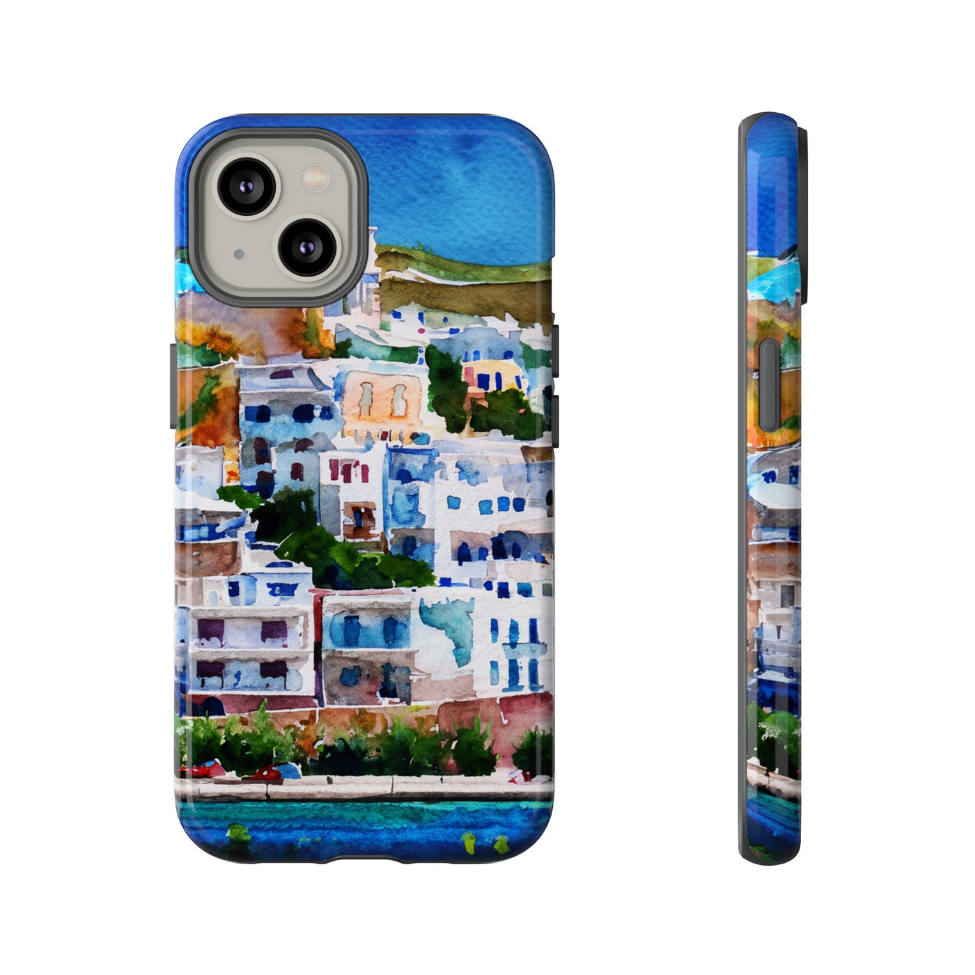 Impact Resistant, Greece House, Cute Phone Cases for Samsung S24, S23, S22, S21, IPhone 15 pro Iphone 14 pro Iphone 13 IPhone 12 Iphone 11