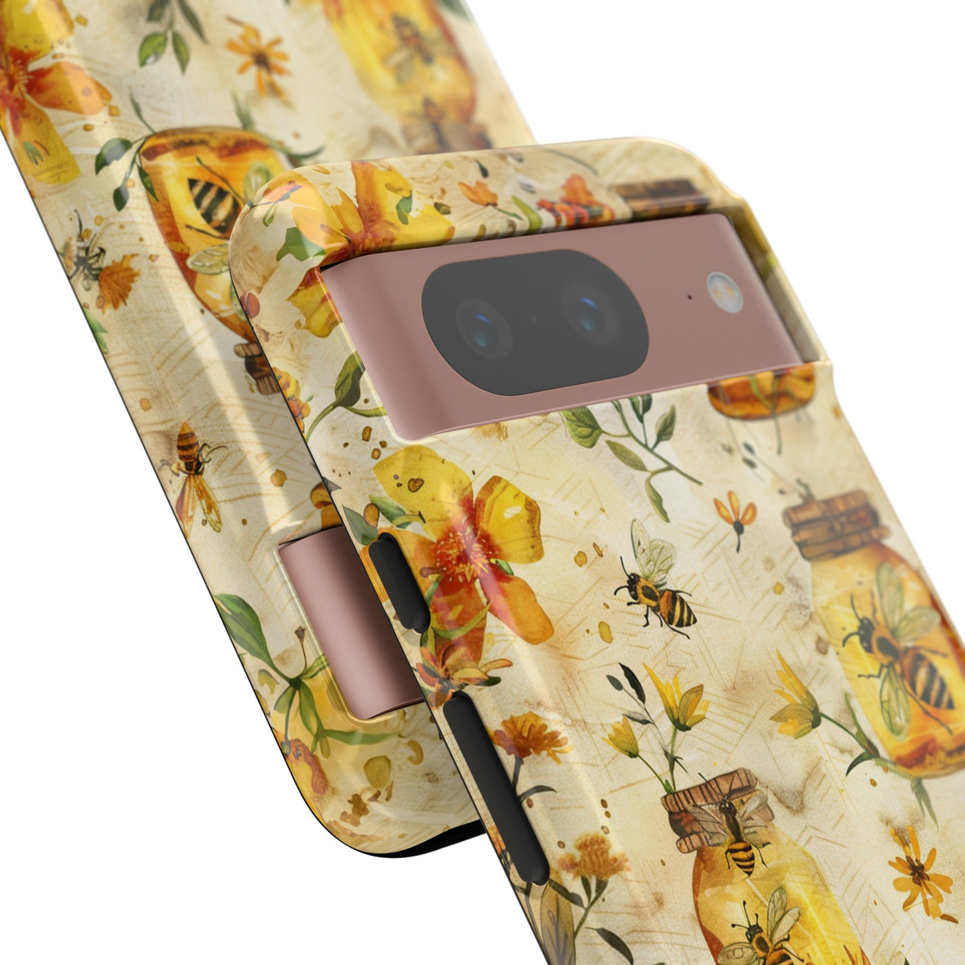 Impact Resistant, Honey Bees, Cute Phone Cases for Samsung S24, S23, S22, S21, IPhone 15 pro Iphone 14 pro Iphone 13 IPhone 12 Iphone 11