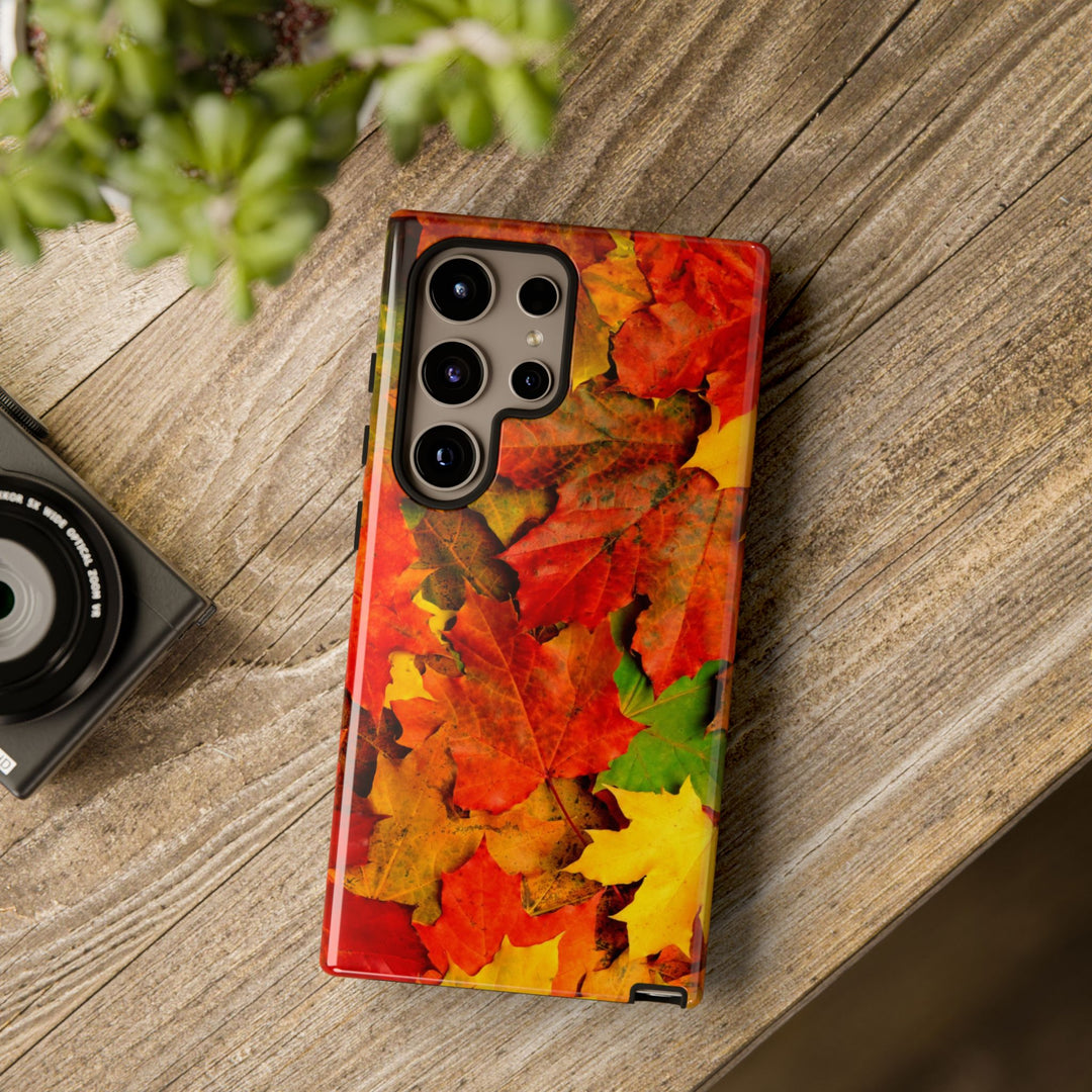 Fall Leaves Impact Resistant, Cute Phone Cases for Samsung S24, S23, S22, S21, IPhone 15 pro Iphone 14 pro Iphone 13 IPhone 12 Iphone 11 - Studio40ParkLane