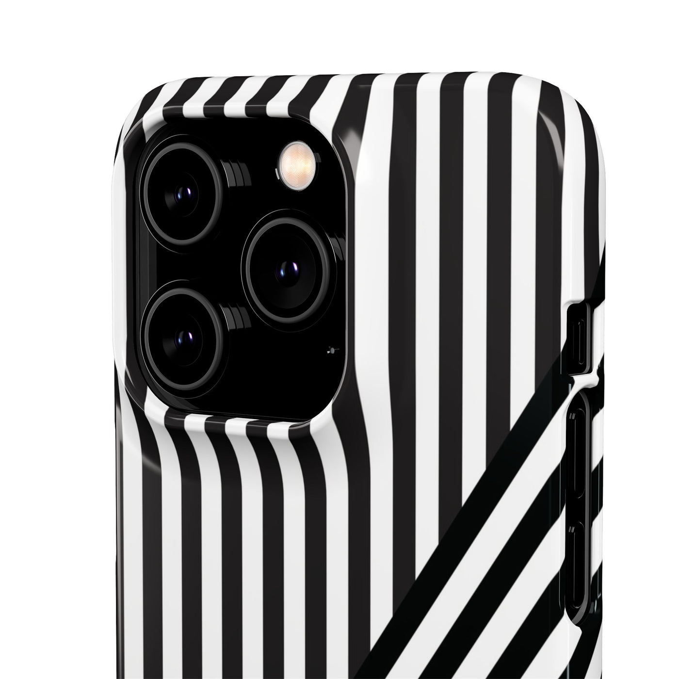 Aesthetic Black White Stripes Cute Phone Case Sleek Snap - For iPhone 17 Pro Max iPhone 16 Pro iPhone 15 Iphone 14 Plus 13 Pro 12 11 10 Gift - Studio40ParkLane