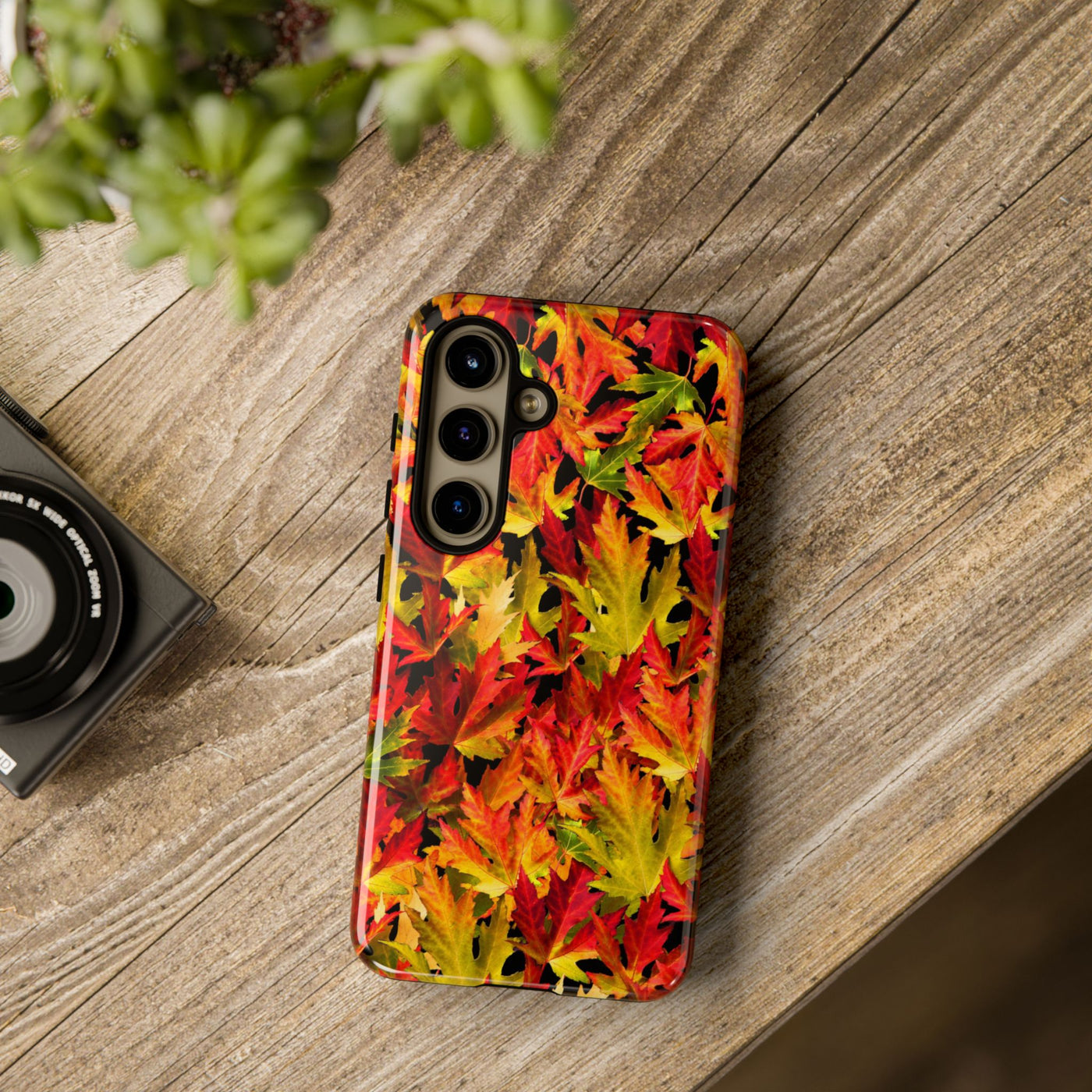 Fall Leaves Impact Resistant, Cute Phone Cases for Samsung S24, S23, S22, S21, IPhone 15 pro Iphone 14 pro Iphone 13 IPhone 12 Iphone 11