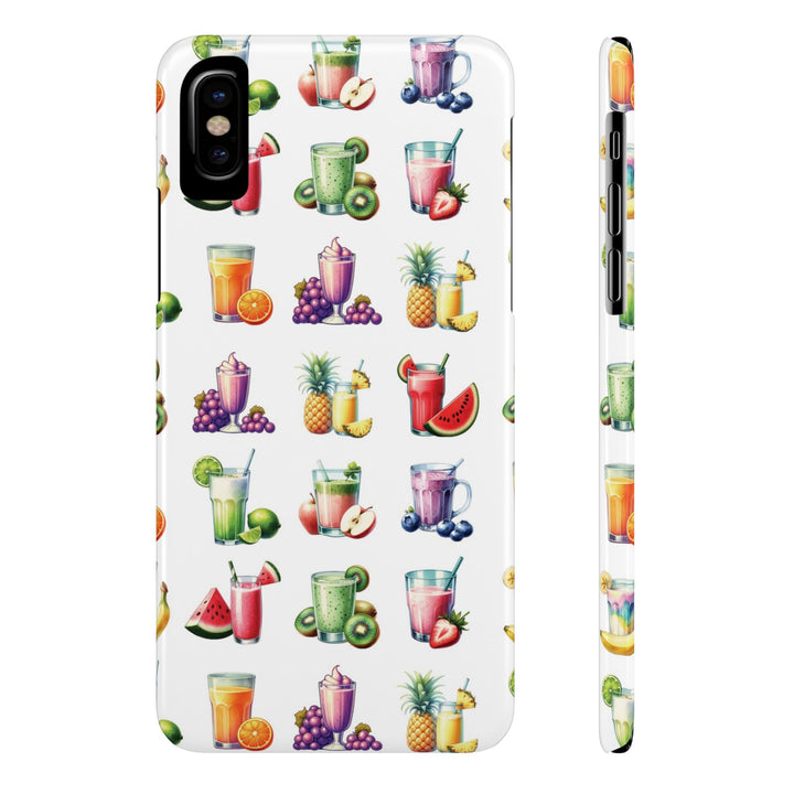 Slim Cute Phone Cases for Iphone - | iPhone 15 Case | iPhone 15 Pro Max Case, Iphone 14 Case, Iphone 14 Pro Max, Iphone 13, Tropical Summer Fruit Cocktail - Studio40ParkLane