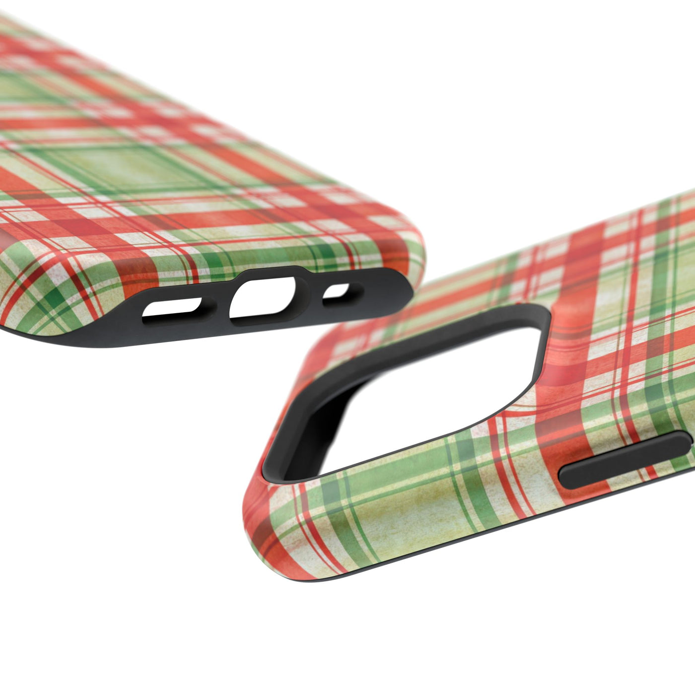 Aesthetic Tough Magsafe Red Green Checkered Phone Case - For iPhone 17 Pro Max iPhone 16 Pro iPhone 15 Iphone 14 Plus 13 Pro 12 11 10 - Studio40ParkLane