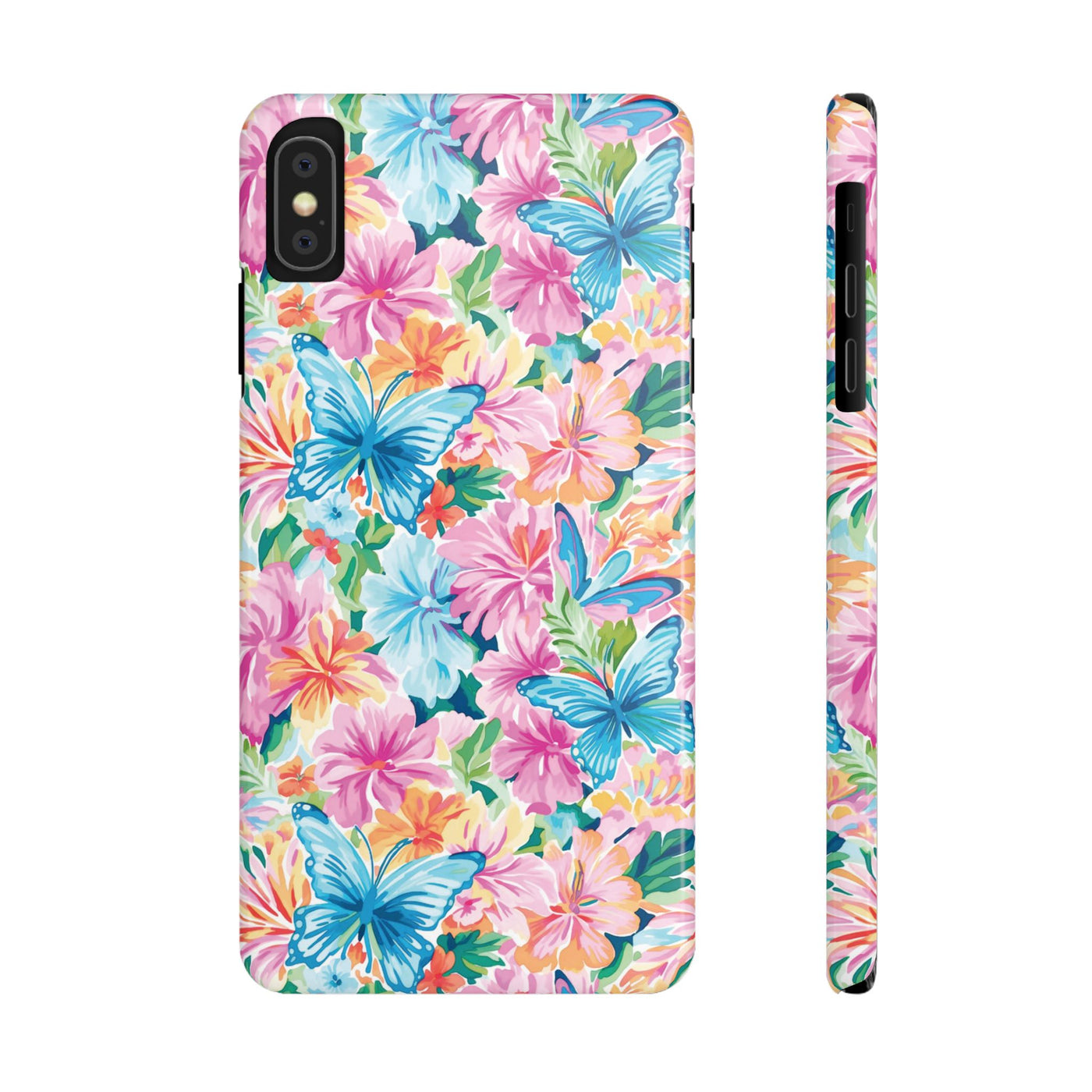 Slim Butterflies Flowers Gift for Her Cute Phone Cases for Iphone 16 Pro Max | iPhone 15 Case | iPhone 15 Pro Max Case, Iphone 14, 13, 12, 11, 10, 8, 7