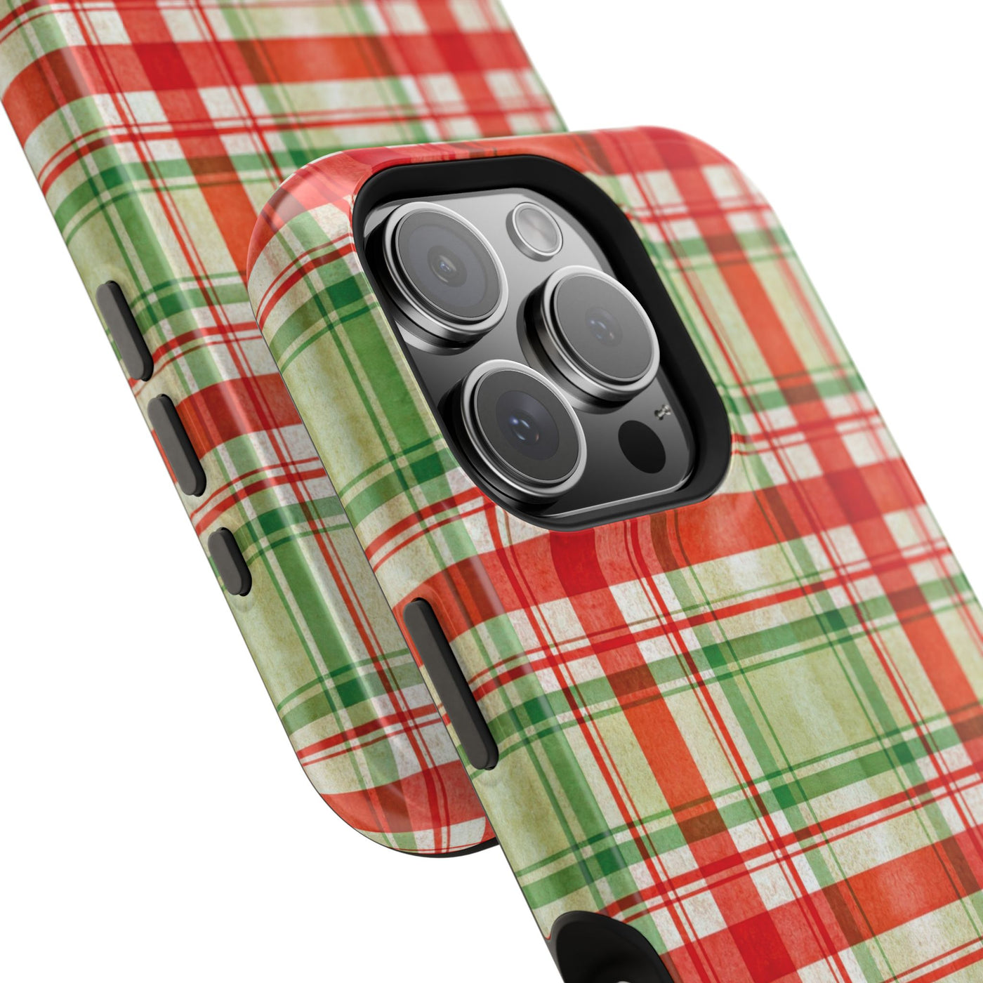 Aesthetic Tough Magsafe Red Green Checkered Phone Case - For iPhone 17 Pro Max iPhone 16 Pro iPhone 15 Iphone 14 Plus 13 Pro 12 11 10 - Studio40ParkLane