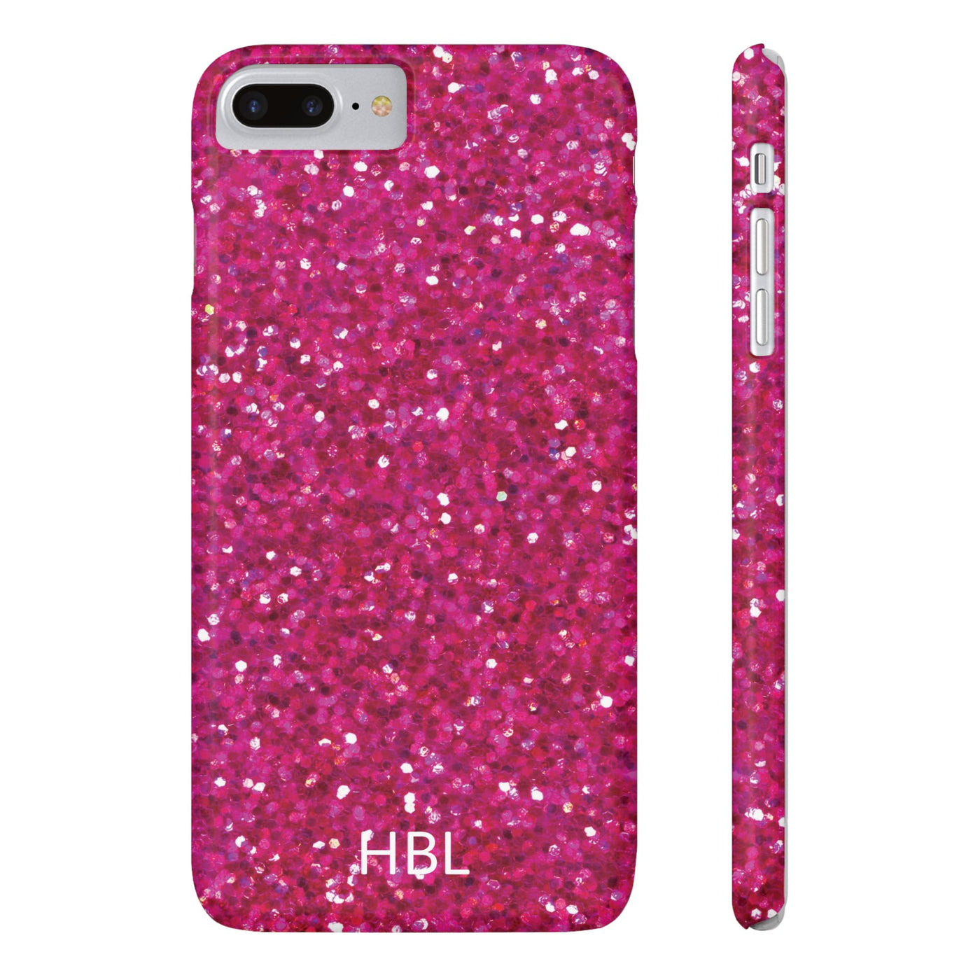 Slim Personalized Muted Pink Faux Play on Glitter Effect Cute Phone Cases for Iphone 16 Pro Max | iPhone 15 Case | iPhone 15 Pro Max Case, Iphone 14, Iphone 14 Pro Max, Iphone 13 12 11 8 7