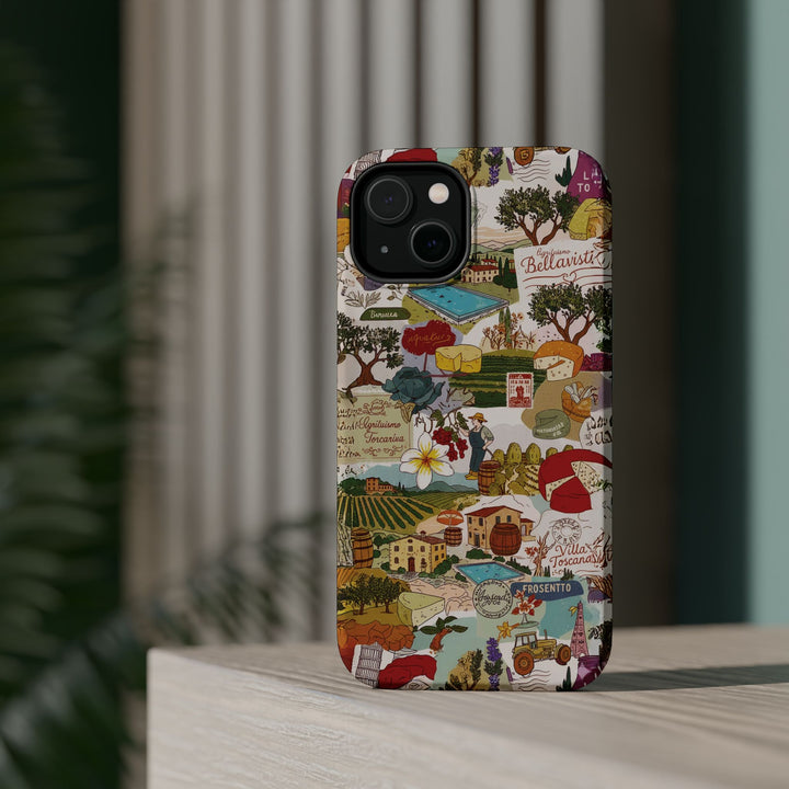 Italy Tuscany Coquette Collage Tough Magsafe Cute Phone Cases for Iphone | iPhone 17 Pro Max Case, Iphone 16, Iphone 15 14 13 12 11 10 9 - Studio40ParkLane