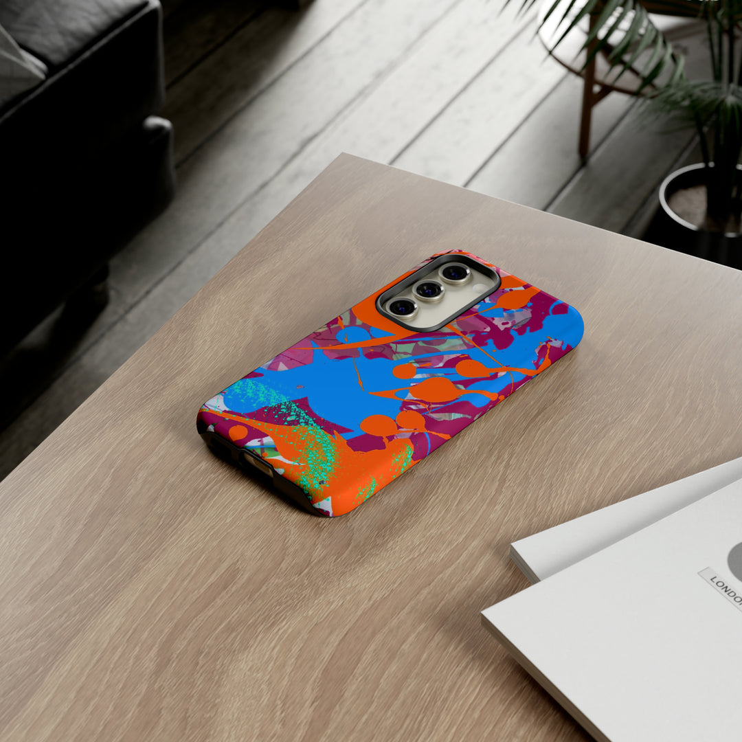 Samsung Galaxy Phone Case | Galaxy S23, S22, S21, S20 | Luxury Case Double Layered | Impact Resistant | Fashionable - Paint Spill 1 - Studio40ParkLane