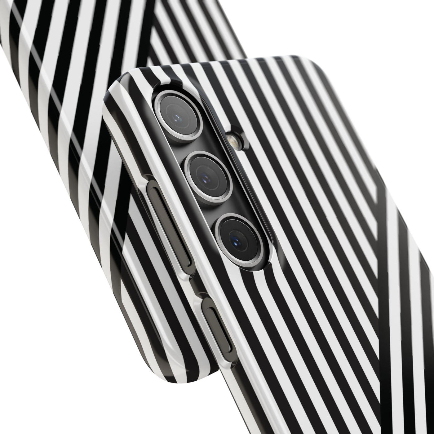 Aesthetic Black White Stripes Cute Phone Case Sleek Snap - For iPhone 17 Pro Max iPhone 16 Pro iPhone 15 Iphone 14 Plus 13 Pro 12 11 10 Gift - Studio40ParkLane