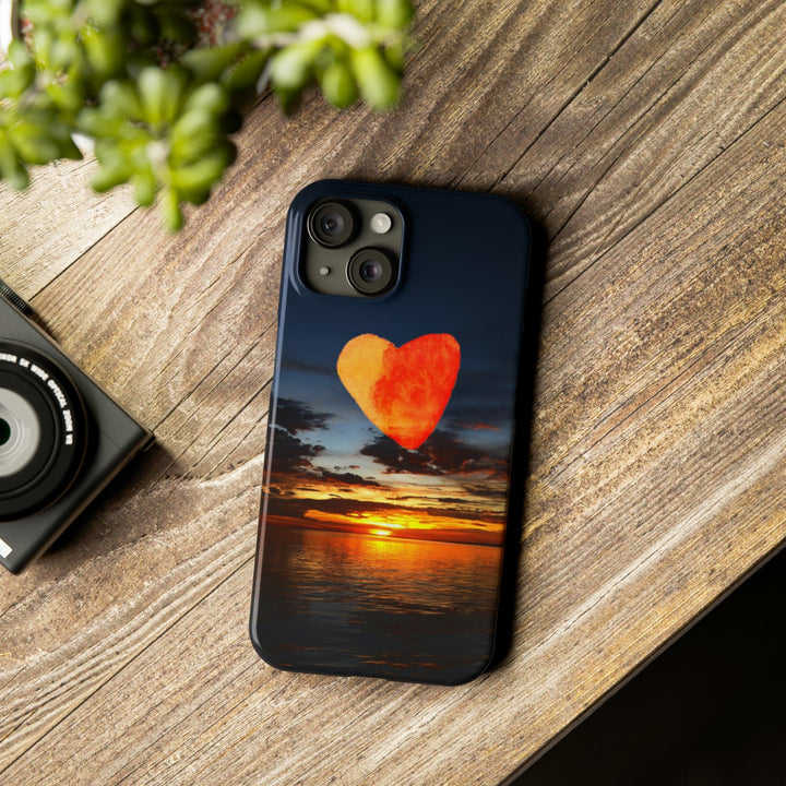Slim Cute Phone Cases for Iphone - | iPhone 15 Case | iPhone 15 Pro Max Case, Iphone 14 Case, Iphone 14 Pro Max, Iphone 13, Rising Heart Sunset - Studio40ParkLane