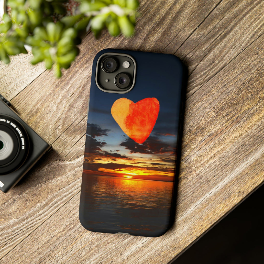 Cute IPhone Case | Rising Heart Love Sunset, iPhone 15 Case | iPhone 15 Pro Case, Iphone 14 Case, Iphone 14 Pro Max Case - Studio40ParkLane