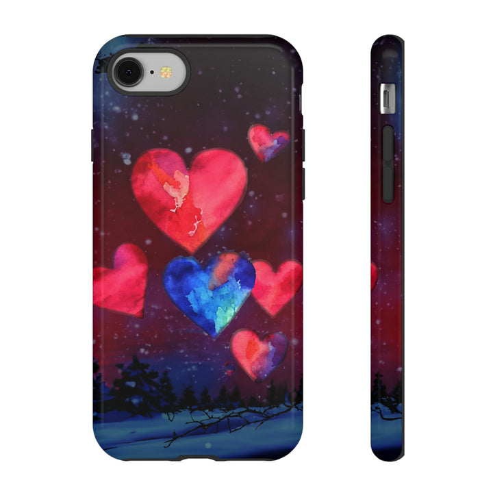 Cute IPhone Case | Rising Heart Love Night, iPhone 15 Case | iPhone 15 Pro Case, Iphone 14 Case, Iphone 14 Pro Max Case, Iphone 13 Case - Studio40ParkLane