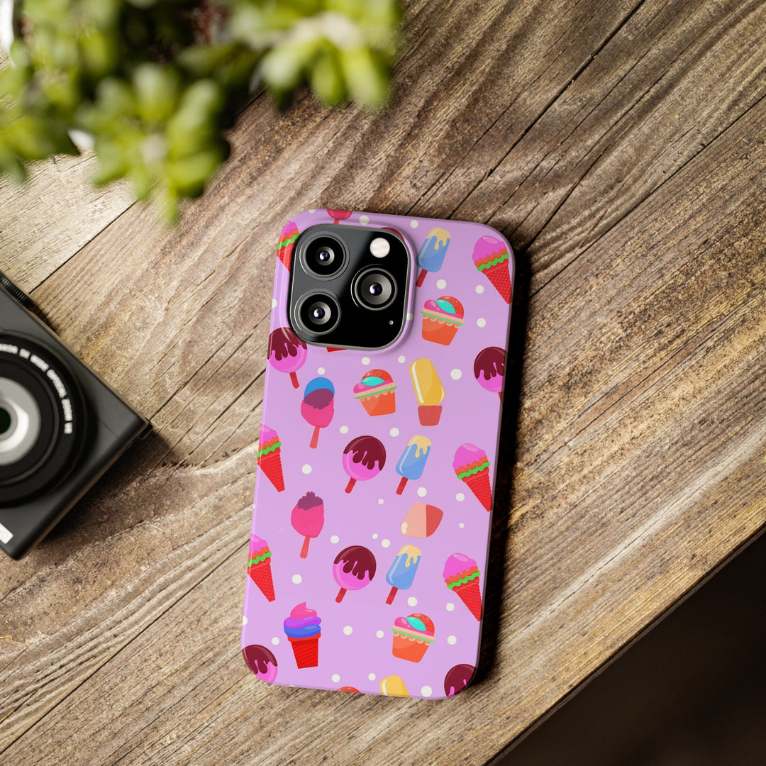 Slim Cute Phone Cases for Iphone - | iPhone 15 Case | iPhone 15 Pro Max Case, Iphone 14 Case, Iphone 14 Pro Max, Iphone 13, Summer Ice - cream Pink - Studio40ParkLane