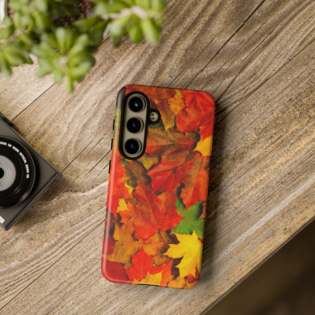Fall Leaves Impact Resistant, Cute Phone Cases for Samsung S24, S23, S22, S21, IPhone 15 pro Iphone 14 pro Iphone 13 IPhone 12 Iphone 11 - Studio40ParkLane