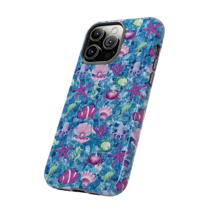 Cute IPhone Case | Blue Pink Under The Sea, iPhone 15 Case | iPhone 15 Pro Case, Iphone 14 Case, Iphone 14 Pro Max Case, Protective Iphone Case - Studio40ParkLane