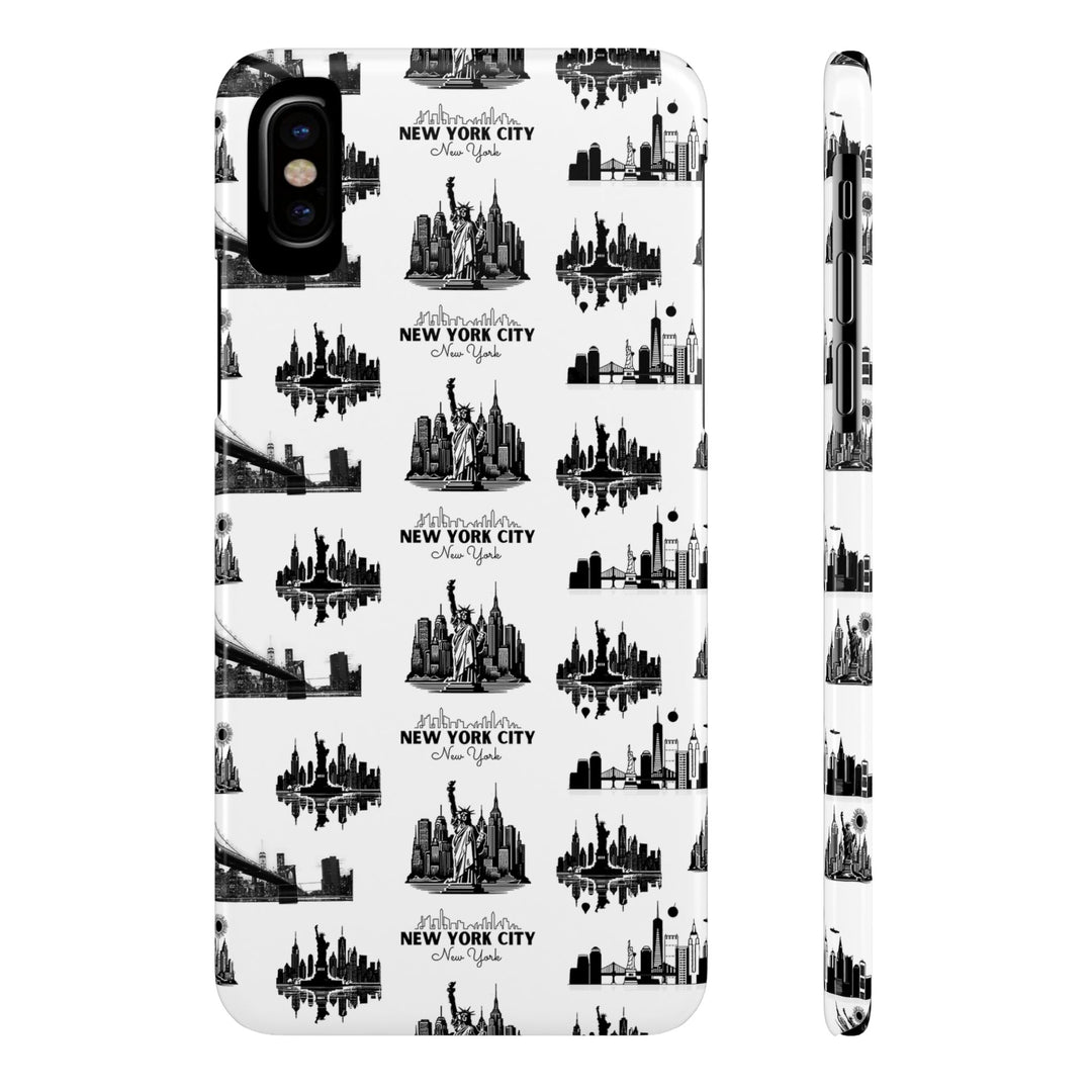 Slim New York Skyline Collage Coquette Gift for Her Cute Phone Cases for Iphone 16 Pro Max | iPhone 15 Case | iPhone 15 Pro Max Case, Iphone 14, Iphone 14 Pro Max, Iphone 13 12 11 8 7 - Studio40ParkLane