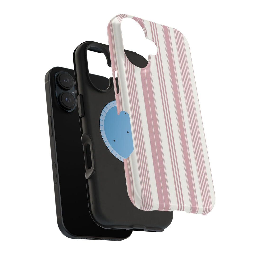 MagSafe Cute Phone Case, Coastal Striped Phone Case for iPhone 17 16 15 14 13 12 Pro Max, Samsung S26 S25 S24 Ultra case - Studio40ParkLane
