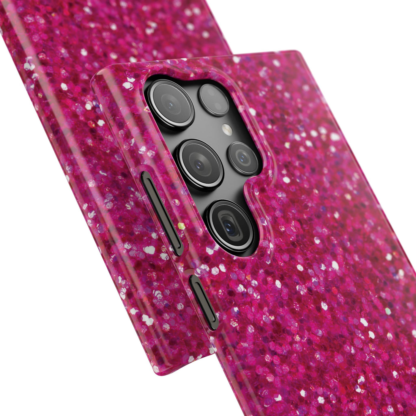 Snap Non-Glitter Muted Pink Play on "Faux" Glitter Effect Cute Phone Cases for Samsung and Iphone, 16, 15, 14, S24, S23, S22, S21, S20, Plus and Ultra