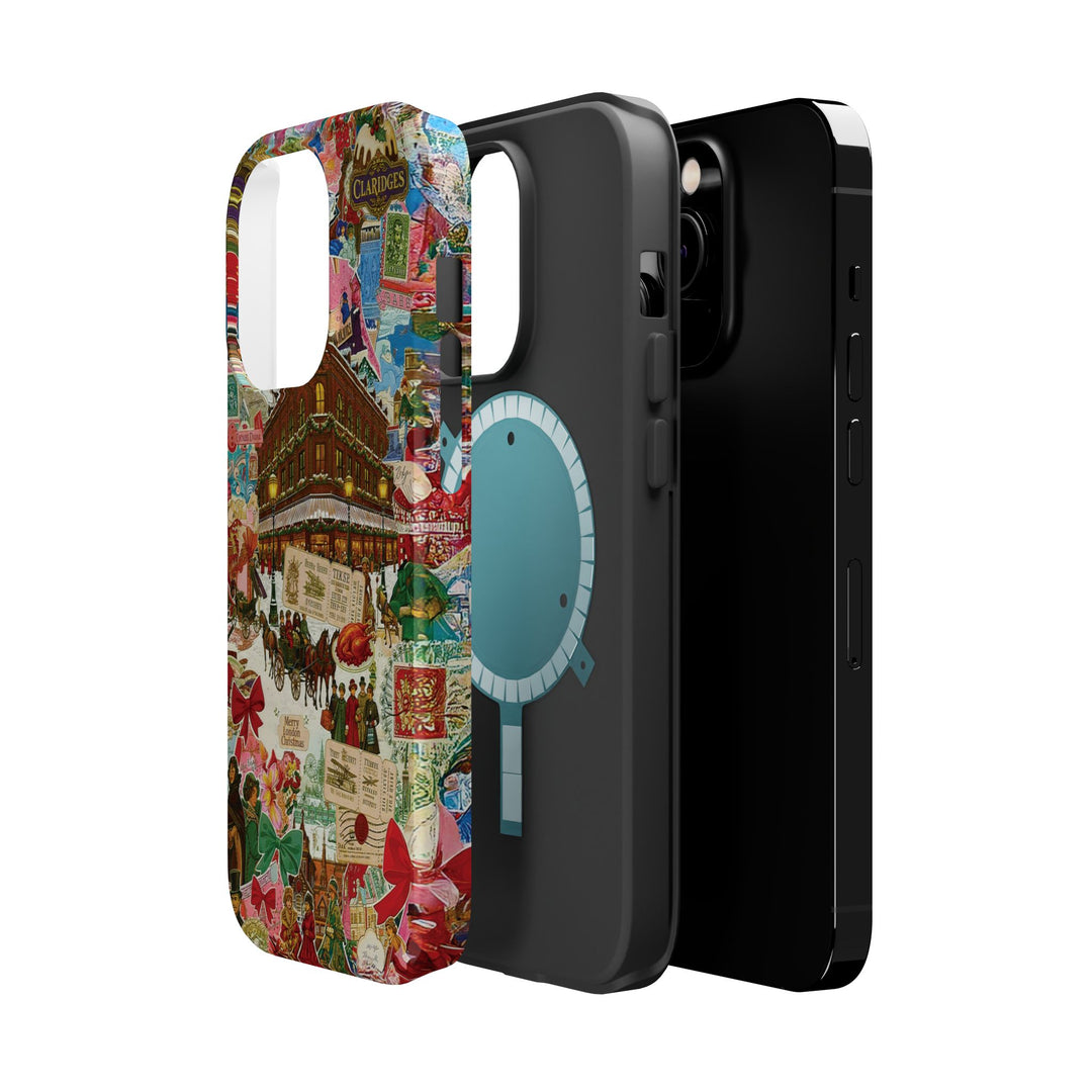 Aesthetic Tough Magsafe London Coquette Collage Phone Case - For iPhone 17 Pro Max iPhone 16 Pro iPhone 15 Iphone 14 Plus 13 Pro 12 11 10 - Studio40ParkLane