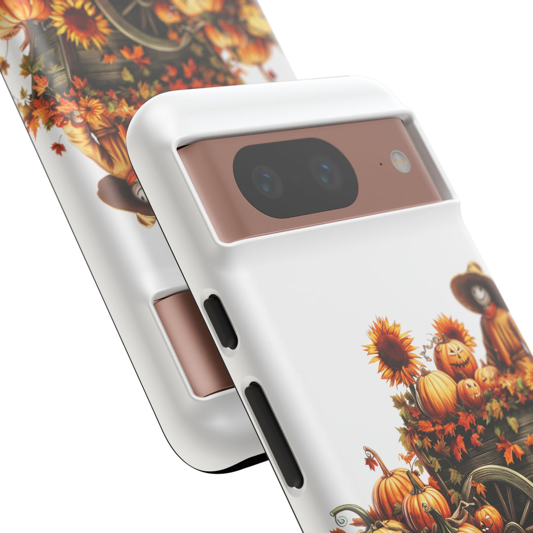 Impact Resistant, Fall Leaves Scarecrow, Cute Phone Cases for Samsung S24, S23, S22, S21, IPhone 15 pro Iphone 14 pro Iphone 13 IPhone 12 Iphone 11 - Studio40ParkLane