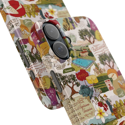 Slim Italy Tuscany Coquette Collage Cute Phone Case for Iphone 17 - | iPhone 16 Pro Max Case | iPhone 15 Case Iphone 14 13 12 11 10 9 8 7 - Studio40ParkLane