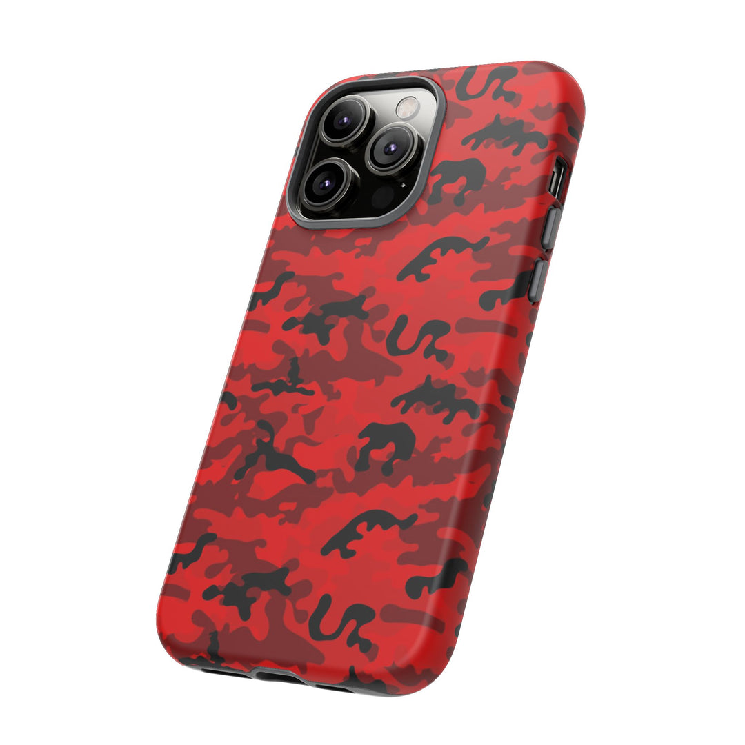 Impact Resistant, Red Camo Camouflage, Cute Phone Cases for Samsung S24, S23, S22, S21, IPhone 15 pro Iphone 14 pro Iphone 13 IPhone 12 Iphone 11 - Studio40ParkLane