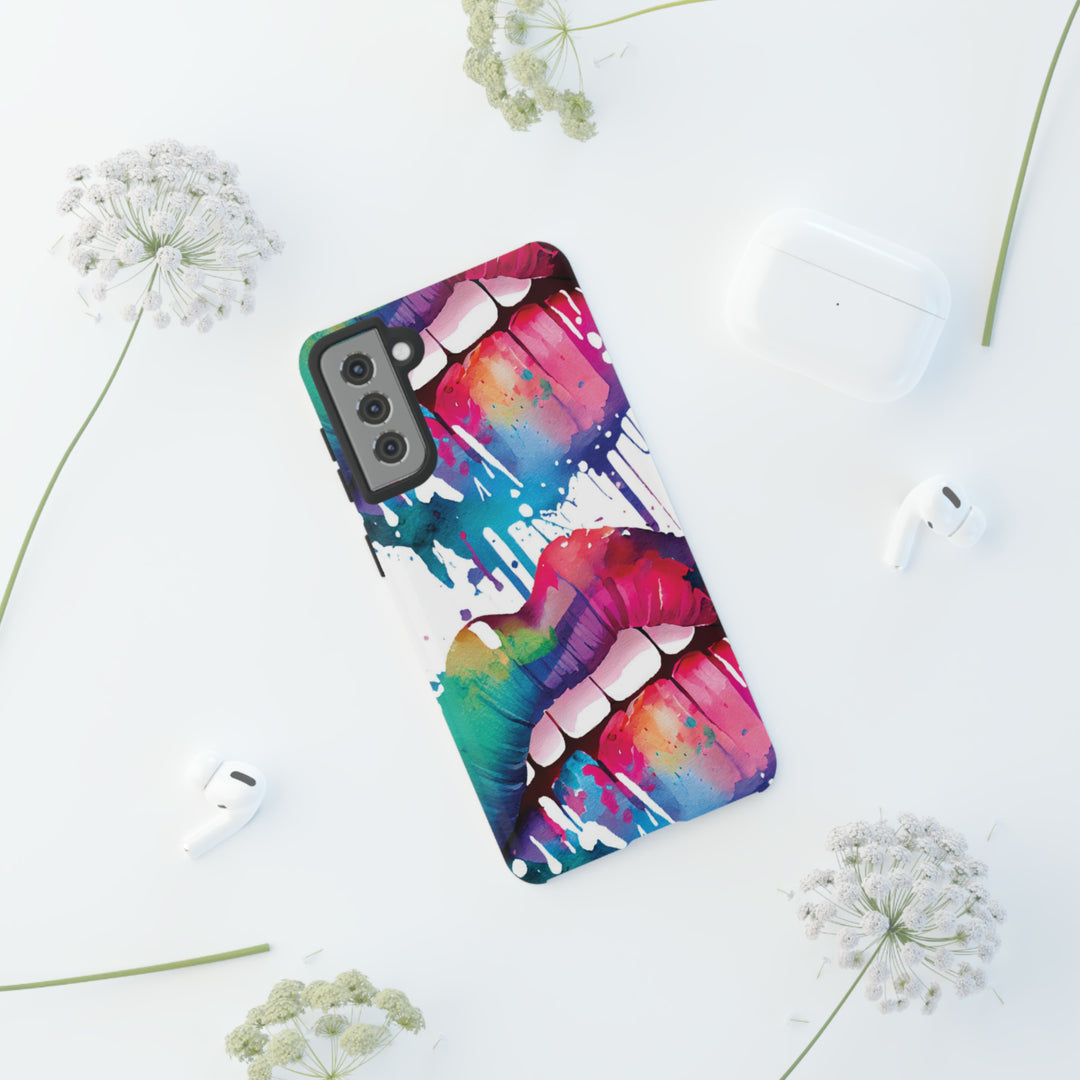 Cute Samsung Phone Case | Aesthetic Samsung Phone Case | Smile Lips Colorful | Galaxy S23, S22, S21, S20 | Luxury Double Layer | Cool - Studio40ParkLane