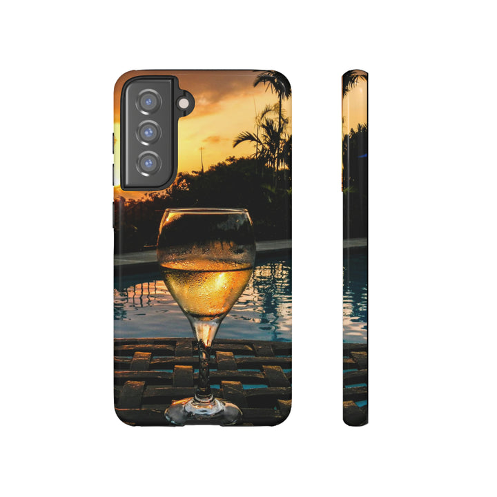 Samsung Galaxy Phone Case | Galaxy S23, S22, S21, S20 | Luxury Case Double Layered | Impact Resistant | Fashionable - Wine Glass 1 - Studio40ParkLane