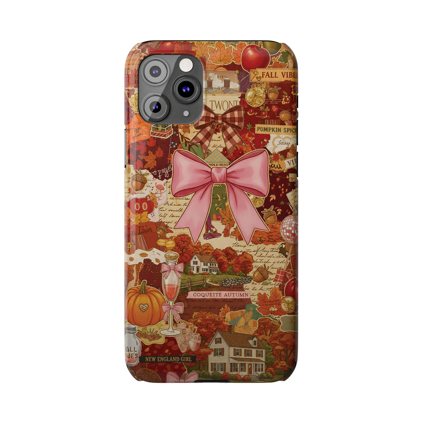 New England fall Coquette Collage Cute Phone Case for Iphone 16 - | iPhone 15 Pro Max Case | iPhone 14 Case Iphone 13 12 11 10 9 8 7 X XS - Studio40ParkLane