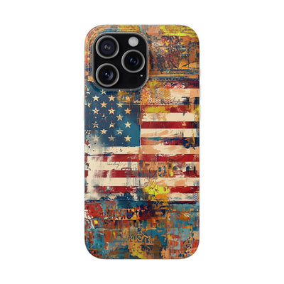 Cute Flexi Phone Cases, US Flag Abstract, Compatible with Samsung Galaxy S23, Samsung S22, Samsung S21, Samsung S20, Galaxy S20 Ultra