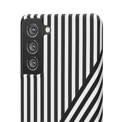 Aesthetic Black White Stripes Cute Phone Case Sleek Snap - For iPhone 17 Pro Max iPhone 16 Pro iPhone 15 Iphone 14 Plus 13 Pro 12 11 10 Gift - Studio40ParkLane
