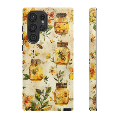 Impact Resistant, Honey Bees, Cute Phone Cases for Samsung S24, S23, S22, S21, IPhone 15 pro Iphone 14 pro Iphone 13 IPhone 12 Iphone 11