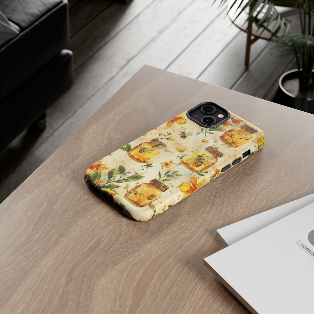 Impact Resistant, Honey Bees, Cute Phone Cases for Samsung S24, S23, S22, S21, IPhone 15 pro Iphone 14 pro Iphone 13 IPhone 12 Iphone 11 - Studio40ParkLane