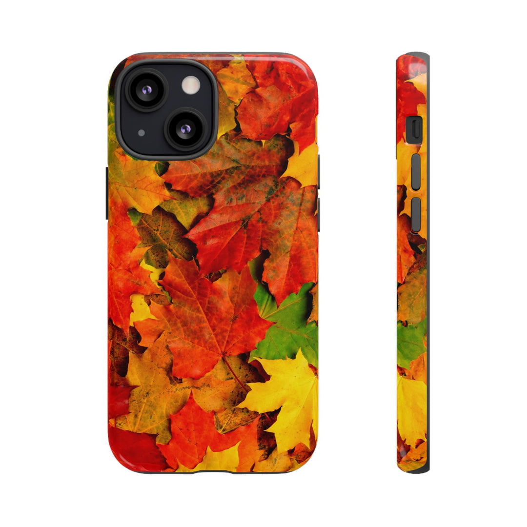 Fall Leaves Impact Resistant, Cute Phone Cases for Samsung S24, S23, S22, S21, IPhone 15 pro Iphone 14 pro Iphone 13 IPhone 12 Iphone 11 - Studio40ParkLane
