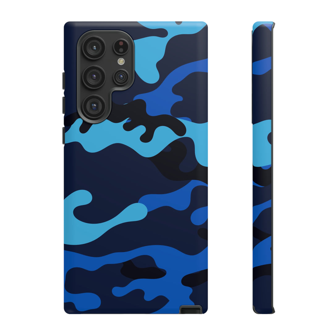 Cute Samsung Phone Case | Aesthetic Samsung Phone Case | Galaxy S23, S22, S21, S20 | Blue Camouflage, Protective Phone Case - Studio40ParkLane
