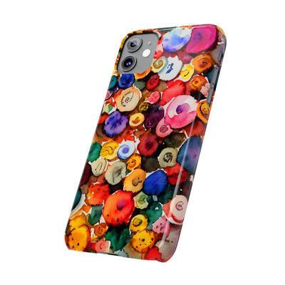 Slim Cute Phone Cases for Iphone  | iPhone 15 Case | iPhone 15 Pro Max Case, Iphone 14, Iphone 14 Pro Max, Iphone 13, Colorful Buttons Abstract