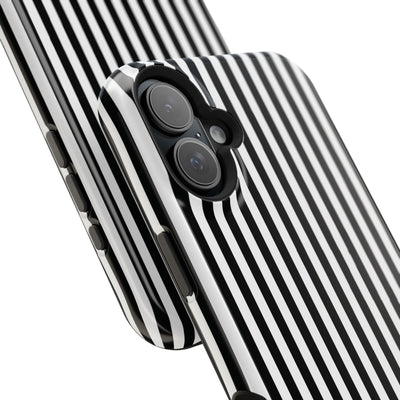Custom Personalized Black White Striped Magsafe Phone Case for Iphone 17 - | iPhone 16 Pro Max Case | iPhone 15 Case Iphone 14 13 12 11 10 - Studio40ParkLane