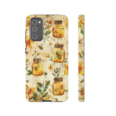 Impact Resistant, Honey Bees, Cute Phone Cases for Samsung S24, S23, S22, S21, IPhone 15 pro Iphone 14 pro Iphone 13 IPhone 12 Iphone 11