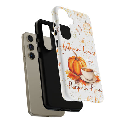 Impact Resistant, Fall Leaves Pumpkin Pie, Cute Phone Cases for Samsung S24, S23, S22, S21, IPhone 15 pro Iphone 14 pro Iphone 13 IPhone 12 Iphone 11