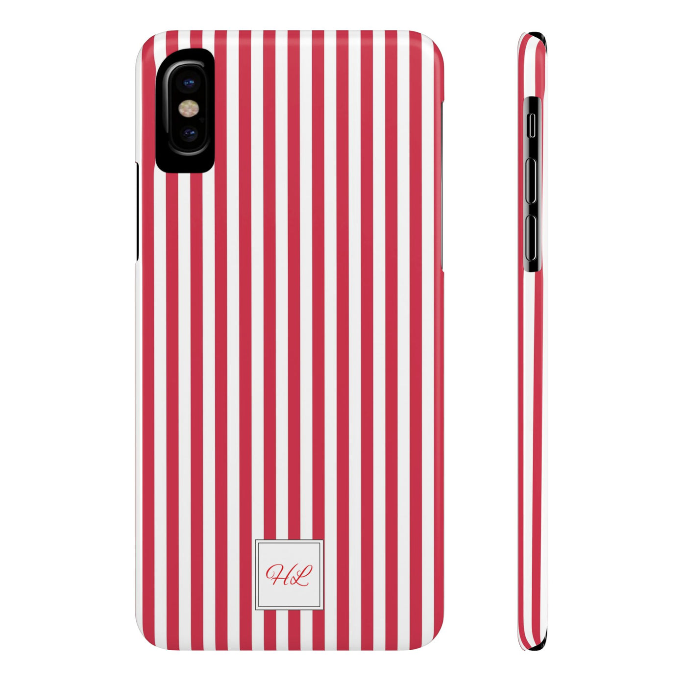Slim Custom Personalized Winterberry Red Striped Phone Case for Iphone 17 - | iPhone 16 Pro Max Case | iPhone 15 Case Iphone 14 13 12 11 10 9 8 - Studio40ParkLane