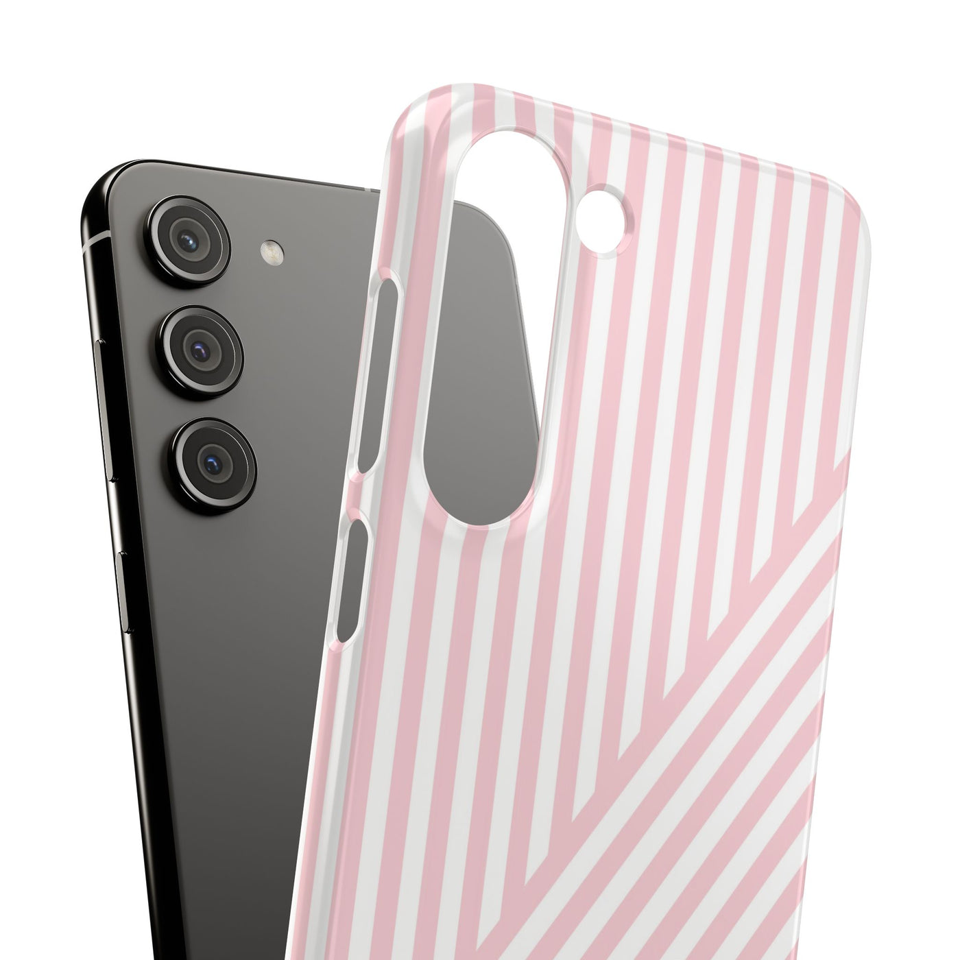 Aesthetic Sweet Pink Stripes Cute Phone Case Sleek Snap - For iPhone 17 Pro Max iPhone 16 Pro iPhone 15 Iphone 14 Plus 13 Pro 12 11 10 Gift