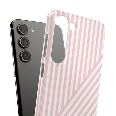 Aesthetic Sweet Pink Stripes Cute Phone Case Sleek Snap - For iPhone 17 Pro Max iPhone 16 Pro iPhone 15 Iphone 14 Plus 13 Pro 12 11 10 Gift