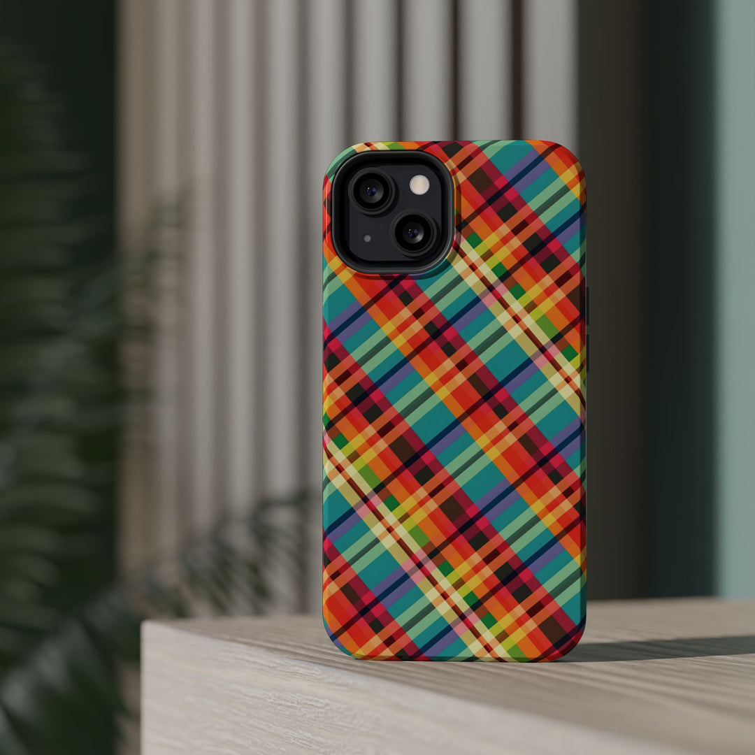 Checkered Plaid Magsafe Gift for Her Cute Phone Case for Iphone, | iPhone 16 | iPhone 15 Pro Max, Iphone 14 Pro Max, 13 12 11 10 9 8 7 - Studio40ParkLane