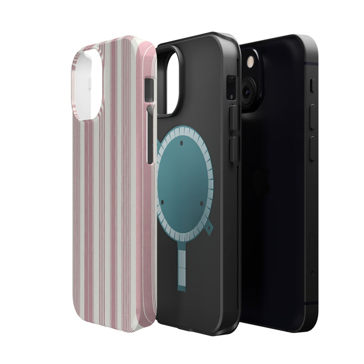 MagSafe Cute Phone Case, Coastal Striped Phone Case for iPhone 17 16 15 14 13 12 Pro Max, Samsung S26 S25 S24 Ultra case - Studio40ParkLane